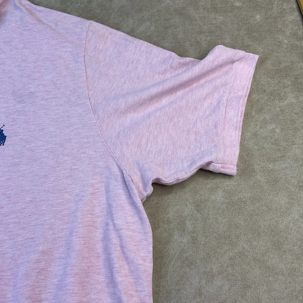 Polo Ralph Lauren Shirt Mesh Pique Short Sleeve Pink Men Sz 3XLT‎ Tall Pony